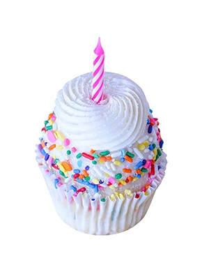 birthday surprise cupcake
